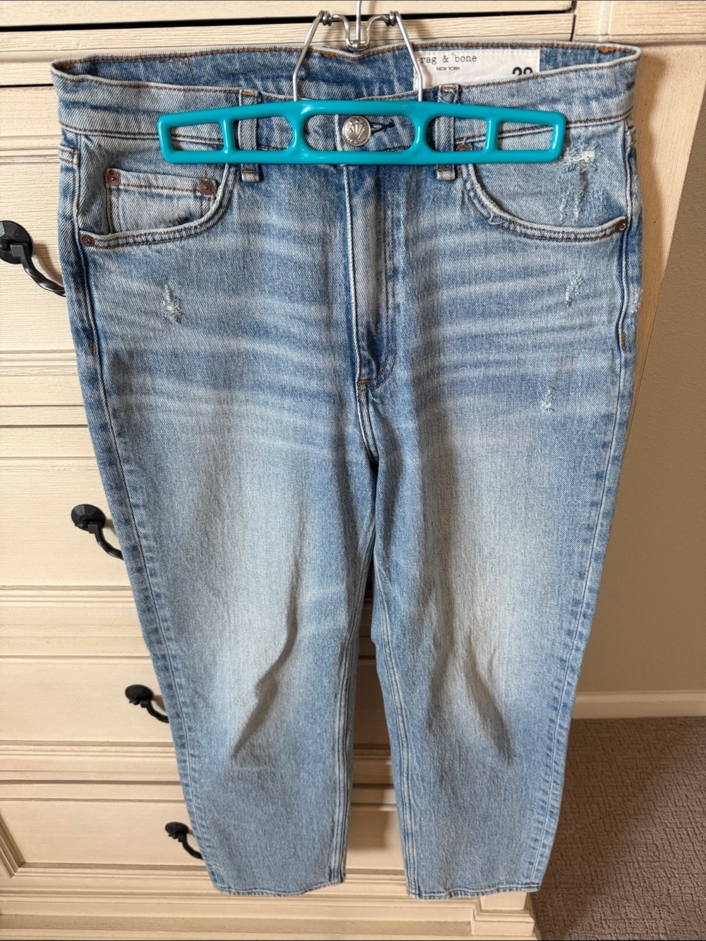 rag & bone Harlow Light Blue Relaxed Straight Jeans
